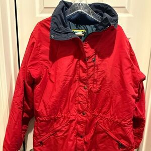 Vintage L.L. Bean women’s size large/XL deep, red jacket and great condition